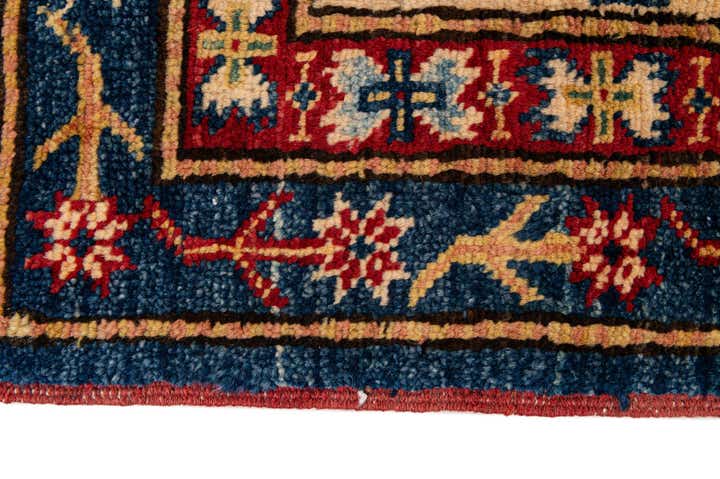 6' 2 x 8' 6 Hand Knotted Kazak Wool Rug