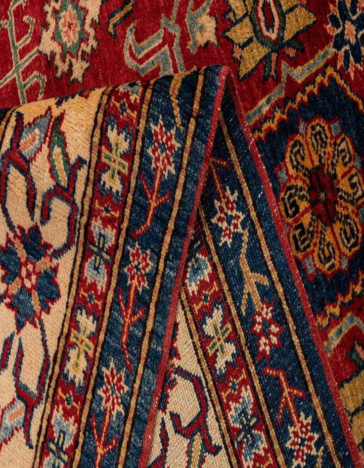 Detail image of 6' 2 x 8' 6  Hand Knotted Kazak Wool Rug
