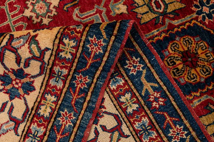 6' 2 x 8' 6 Hand Knotted Kazak Wool Rug