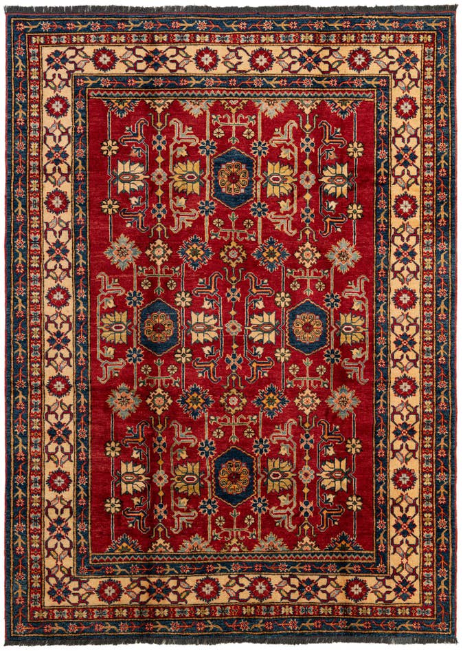 Detail image of 6' 2 x 8' 6 Hand Knotted Kazak Wool Rug