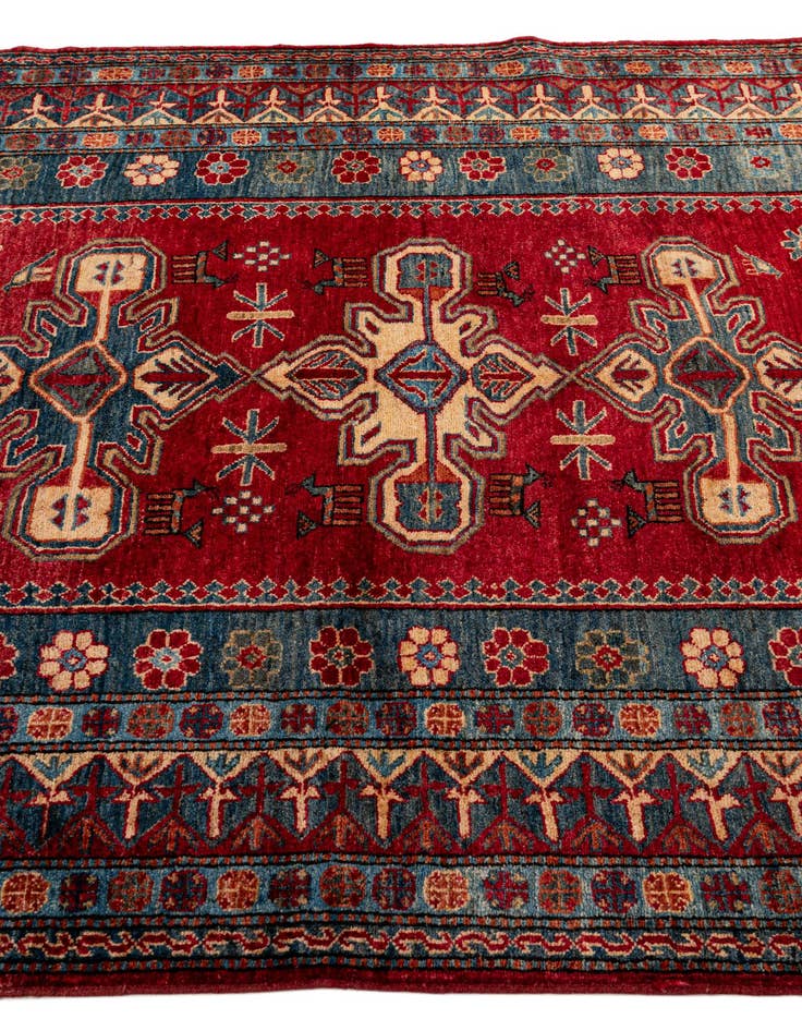 Detail image of 5' x 7' 6  Hand Knotted Kazak Wool Rug