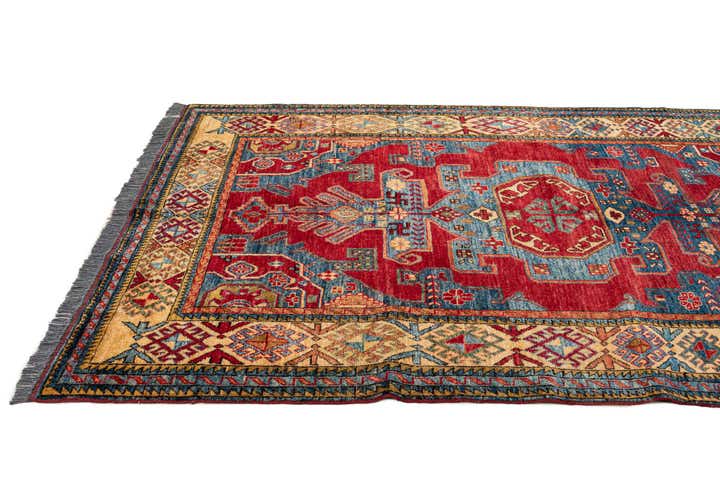 5' 1 x 7' 4 Hand Knotted Kazak Wool Rug