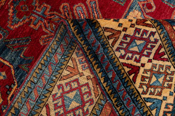 5' 1 x 7' 4 Hand Knotted Kazak Wool Rug