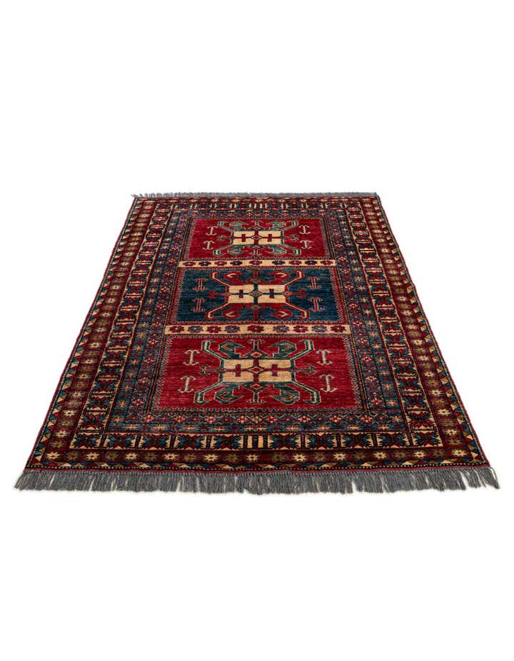 5' 1 x 7' 5 Hand Knotted Kazak Wool Rug
