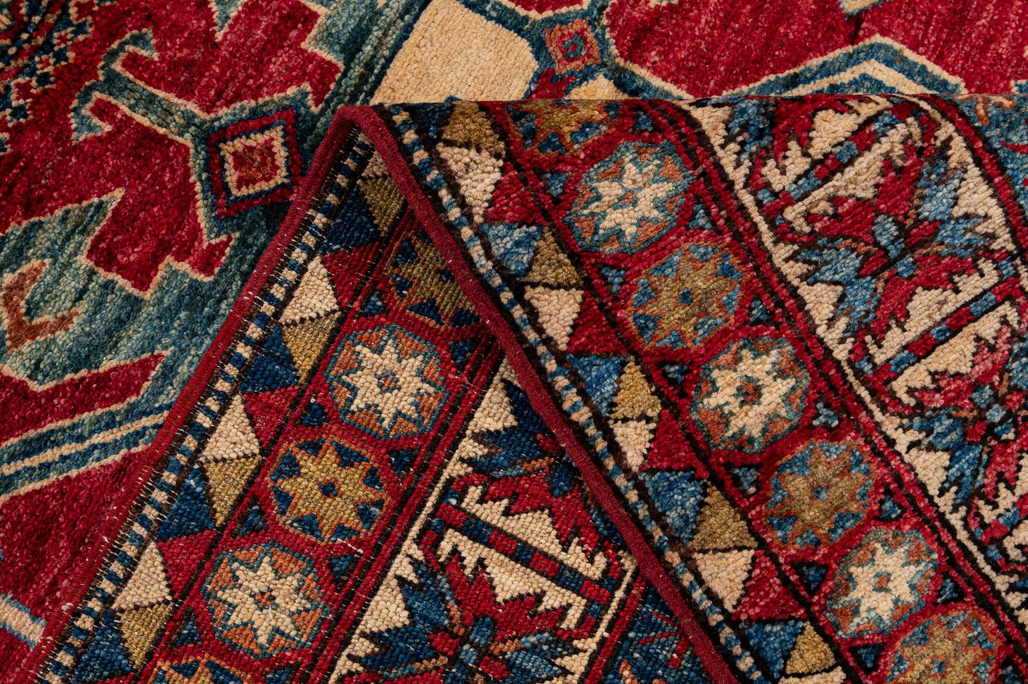 5' 1 x 7' 5 Hand Knotted Kazak Wool Rug