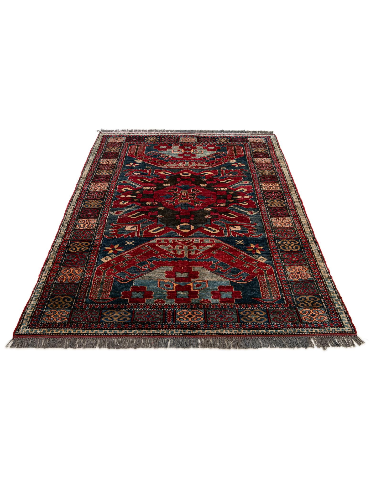 5' x 7' 9 Hand Knotted Kazak Wool Rug