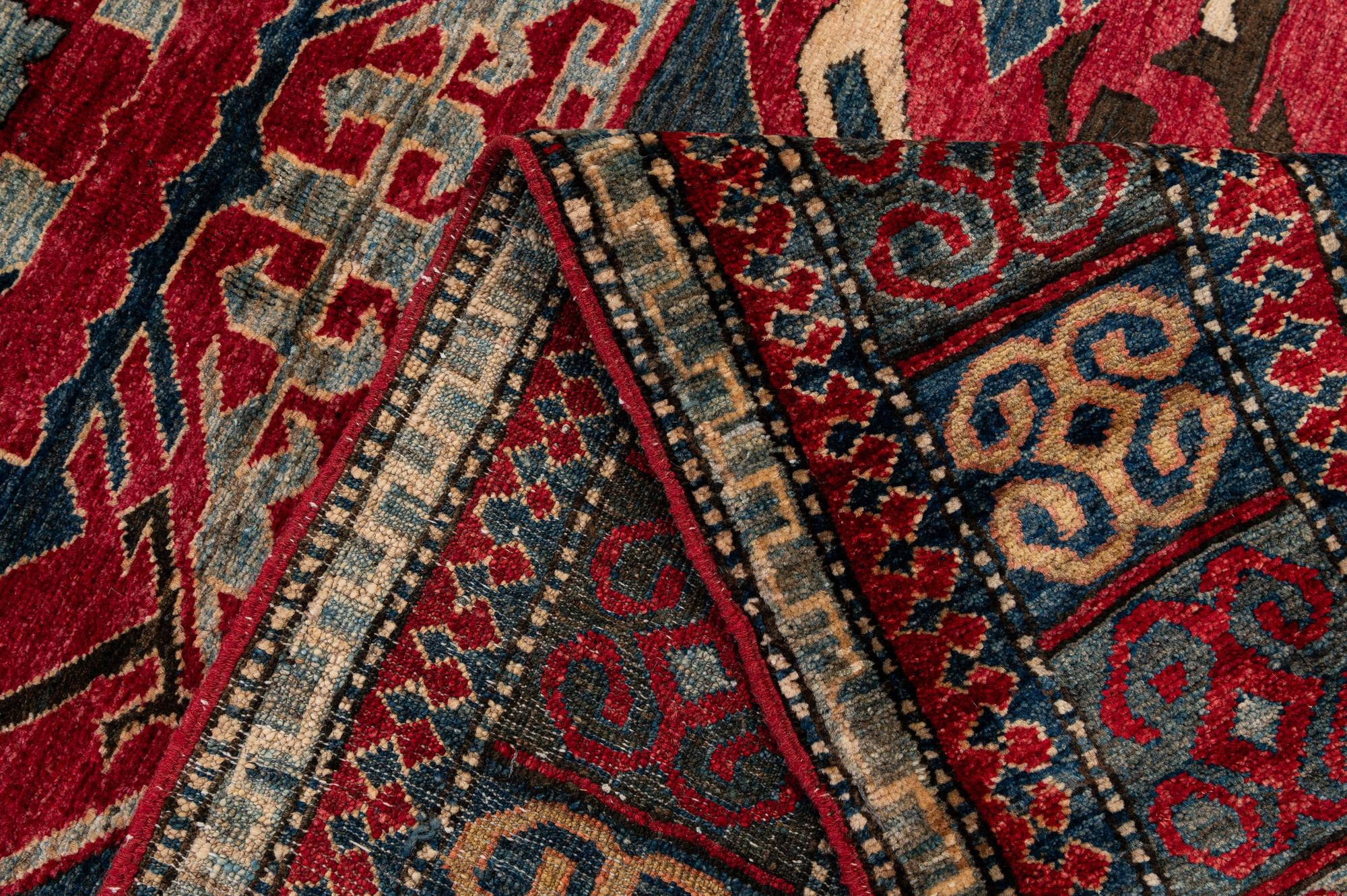 5' x 7' 9 Hand Knotted Kazak Wool Rug