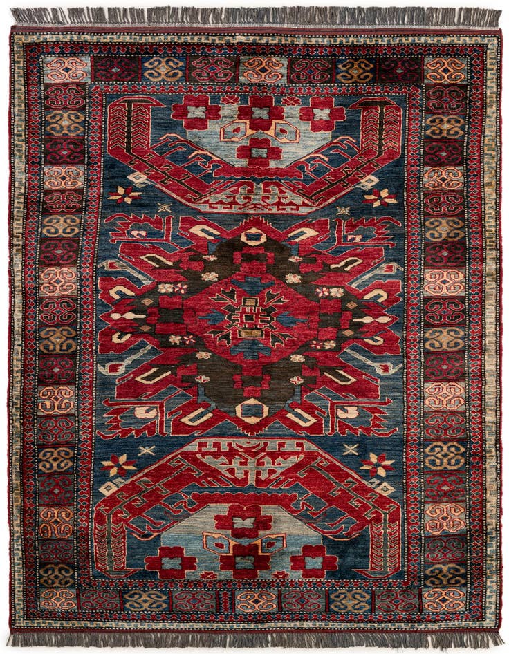 Detail image of 5' x 7' 9 Hand Knotted Kazak Wool Rug