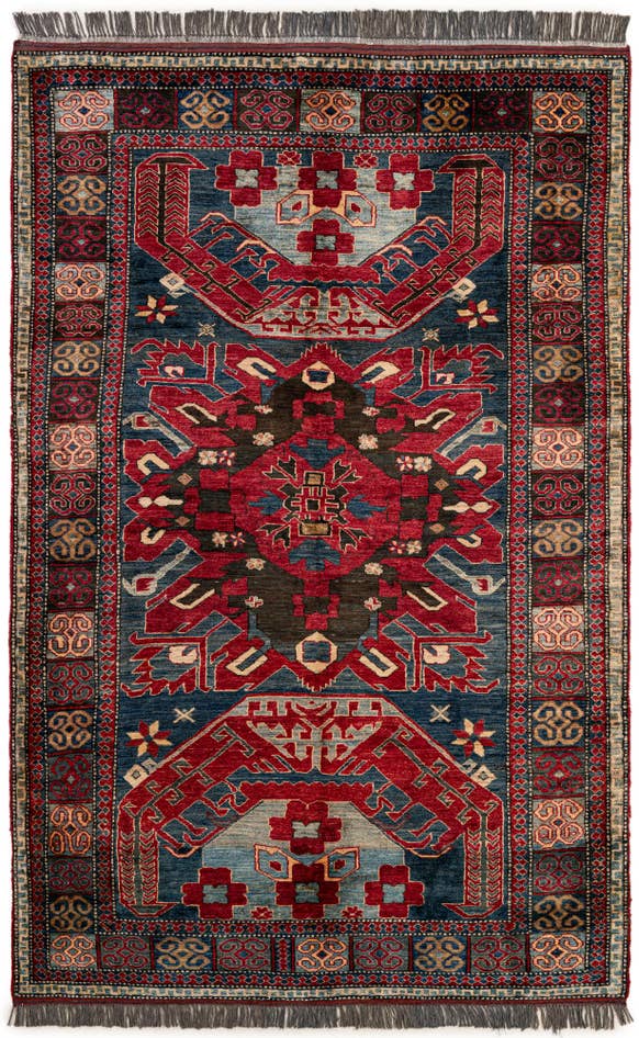 Detail image of 5' x 7' 9 Hand Knotted Kazak Wool Rug