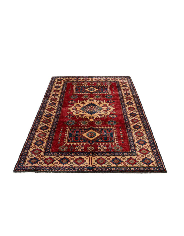 Detail image of 4' 5 x 6' 10 Hand Knotted Kazak Wool Rug