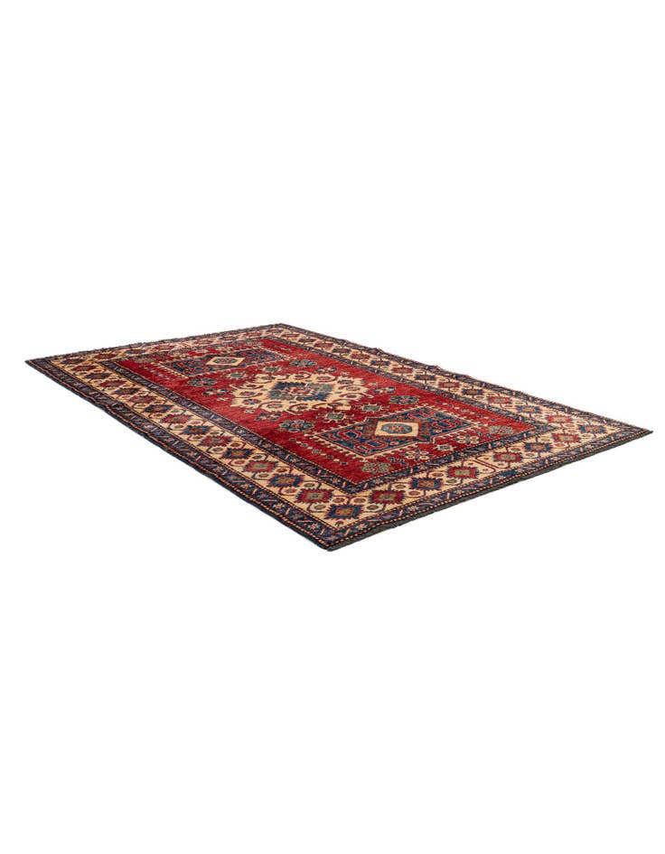 Detail image of 4' 5 x 6' 10 Hand Knotted Kazak Wool Rug