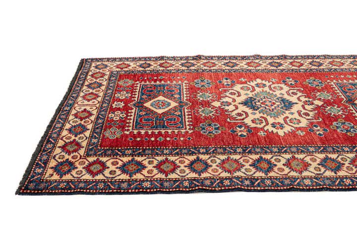 4' 5 x 6' 10 Hand Knotted Kazak Wool Rug