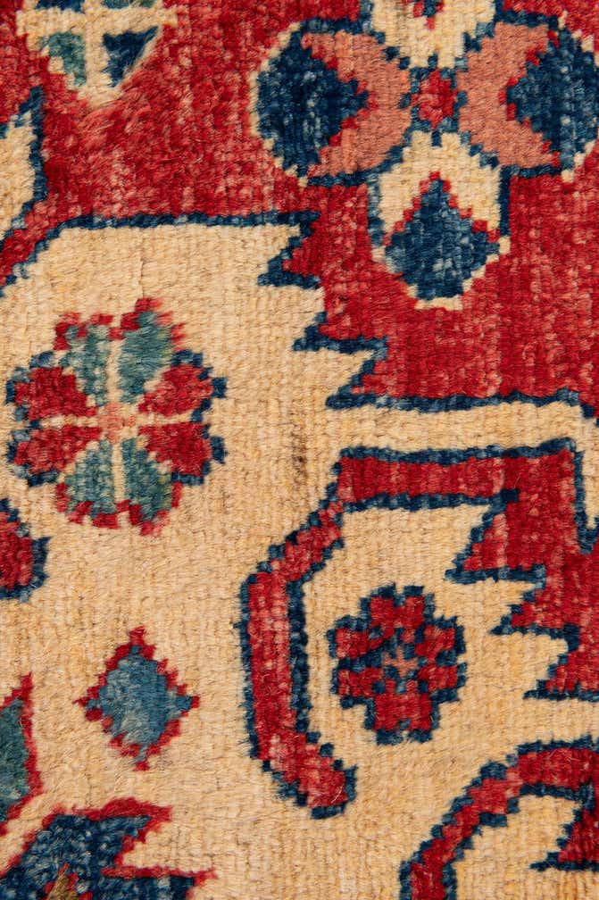 4' 5 x 6' 10 Hand Knotted Kazak Wool Rug