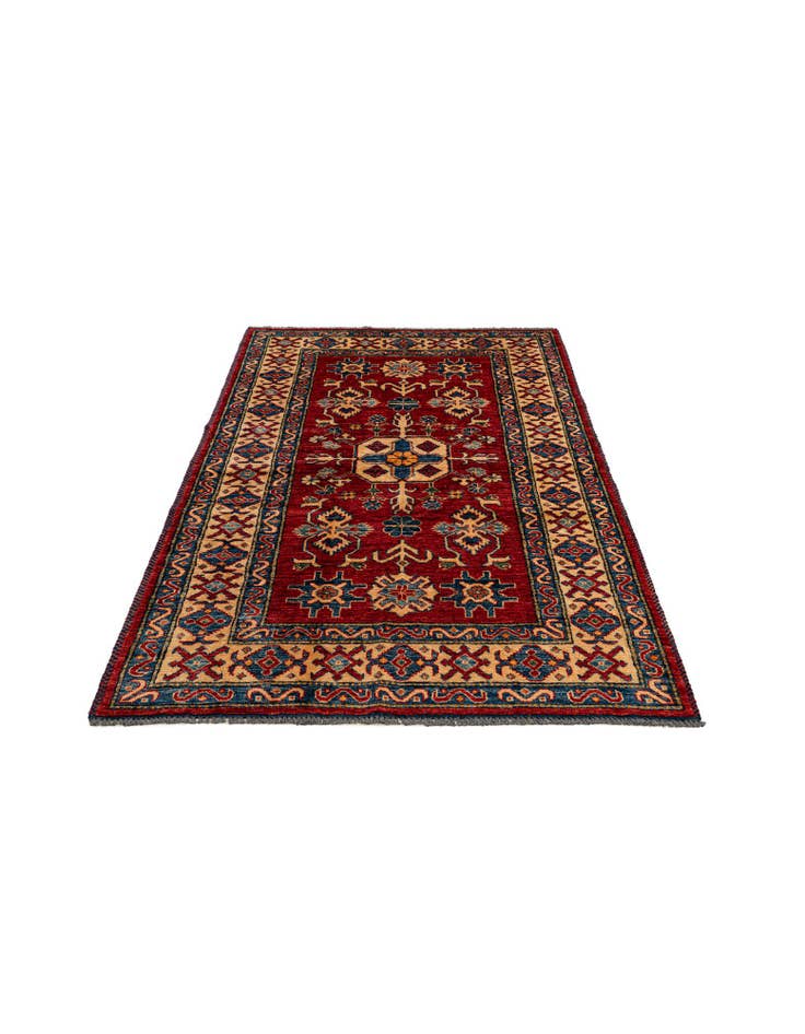 Detail image of 4' 1 x 6' 5  Hand Knotted Kazak Wool Rug