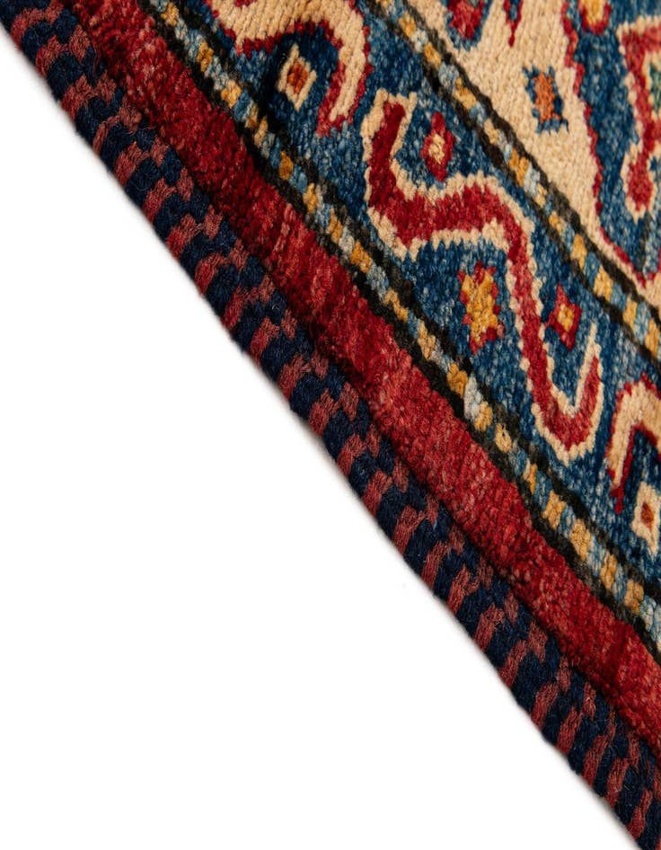 Detail image of 4' 1 x 6' 5  Hand Knotted Kazak Wool Rug