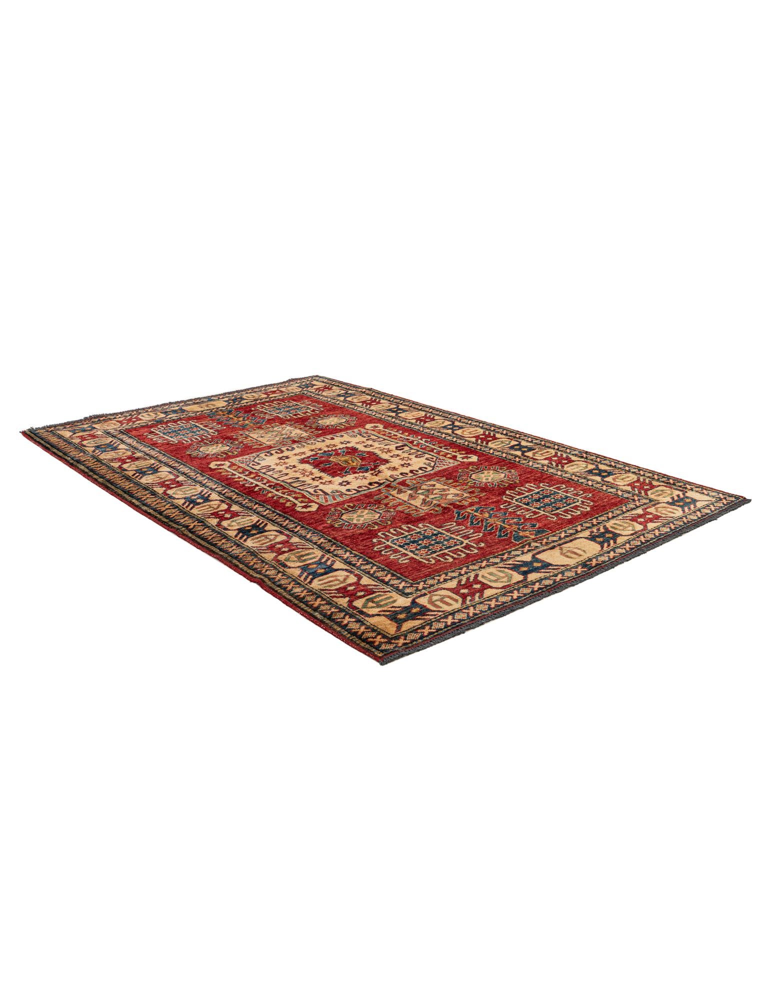 4' 4 x 6' 6 Hand Knotted Kazak Wool Rug