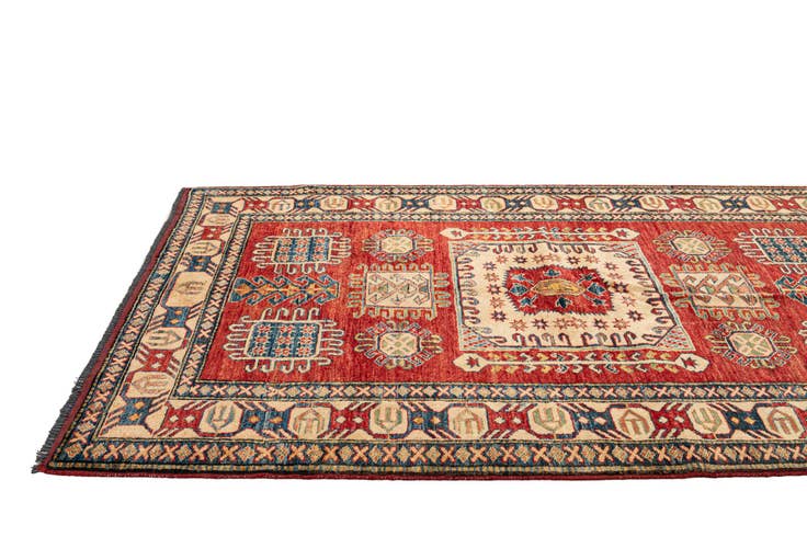 Detail image of 4' 4 x 6' 6 Hand Knotted Kazak Wool Rug