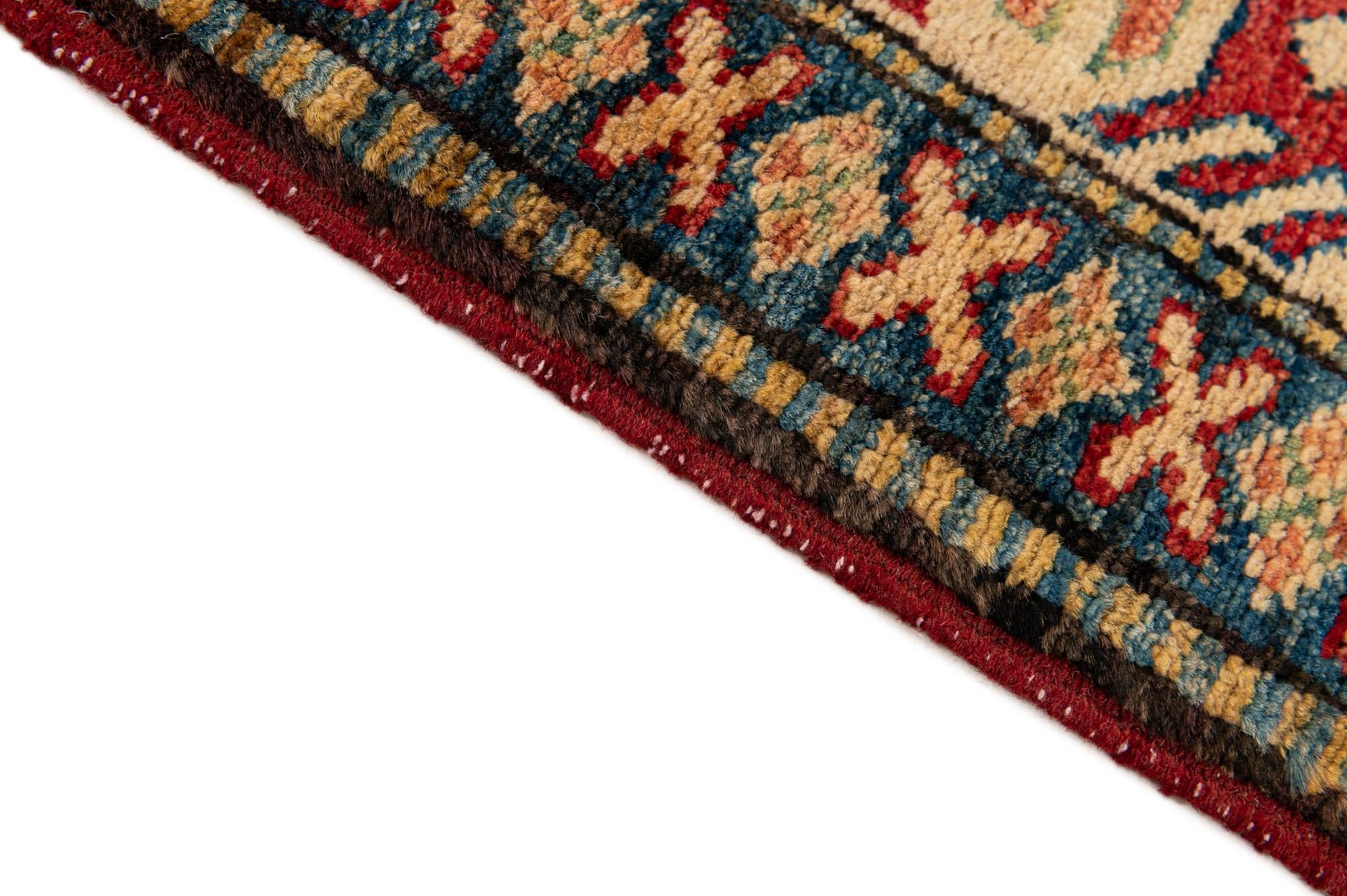 4' 4 x 6' 6 Hand Knotted Kazak Wool Rug