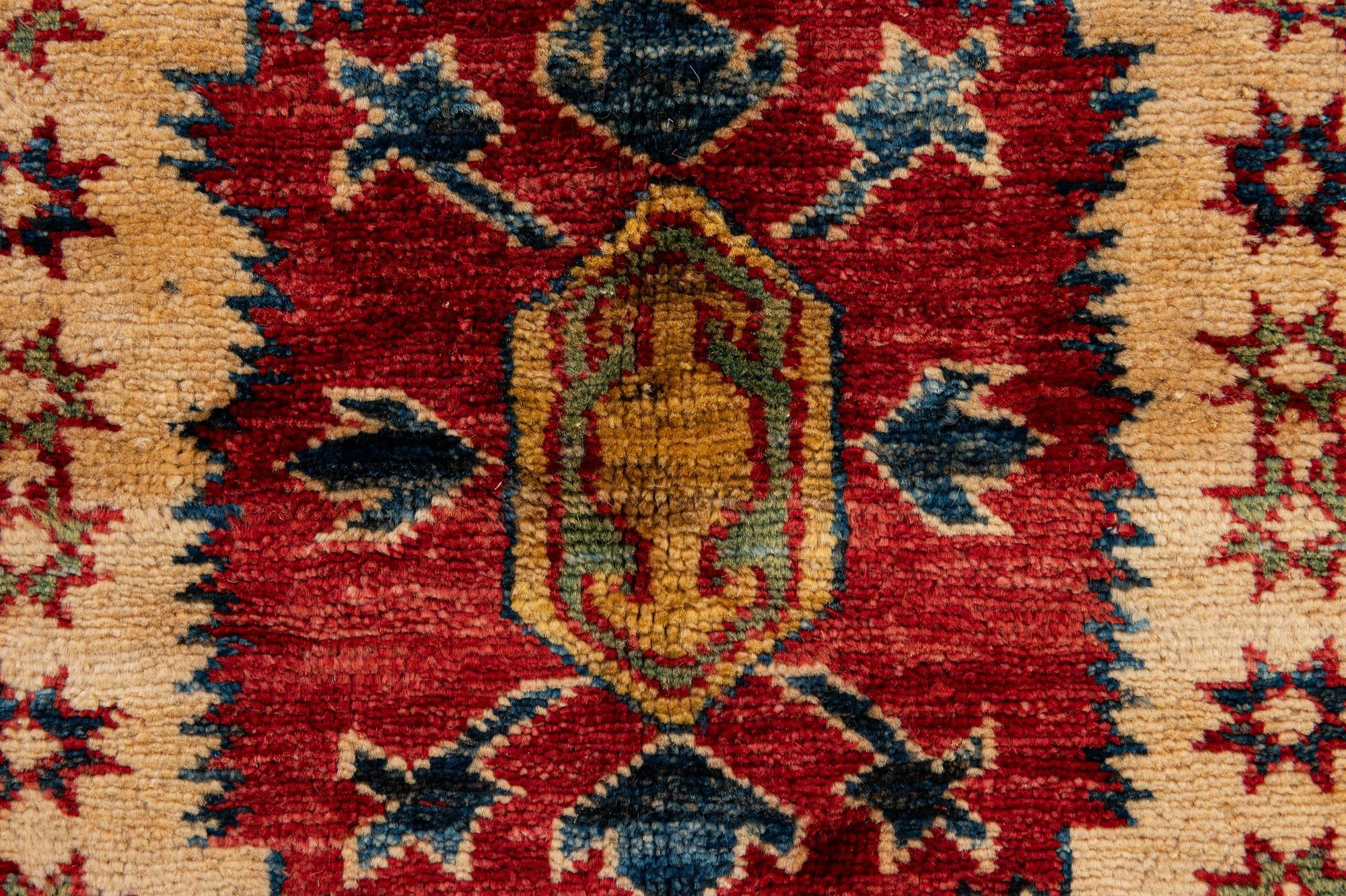 4' 4 x 6' 6 Hand Knotted Kazak Wool Rug