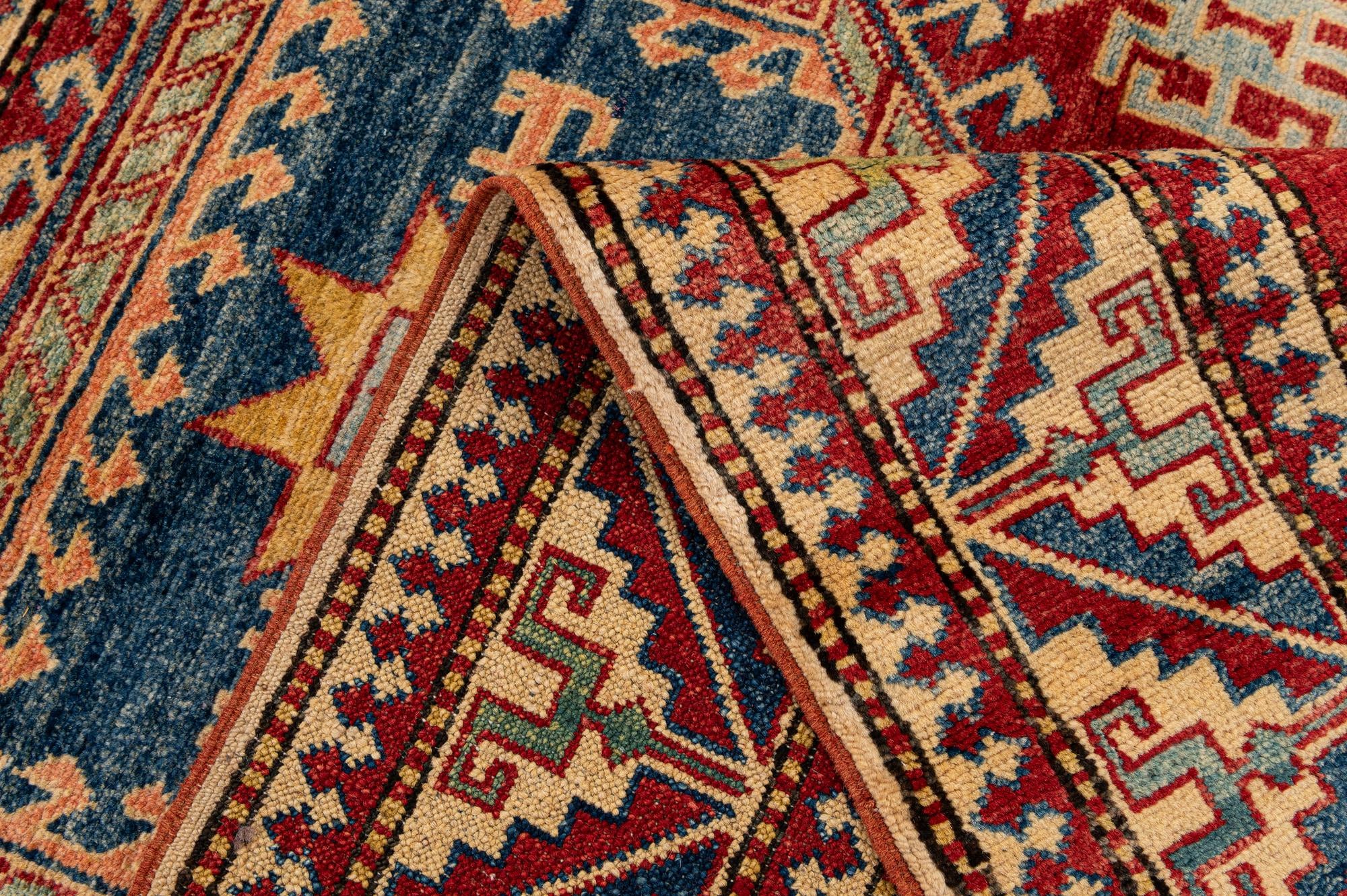 4' 4 x 6' 6 Hand Knotted Kazak Wool Rug