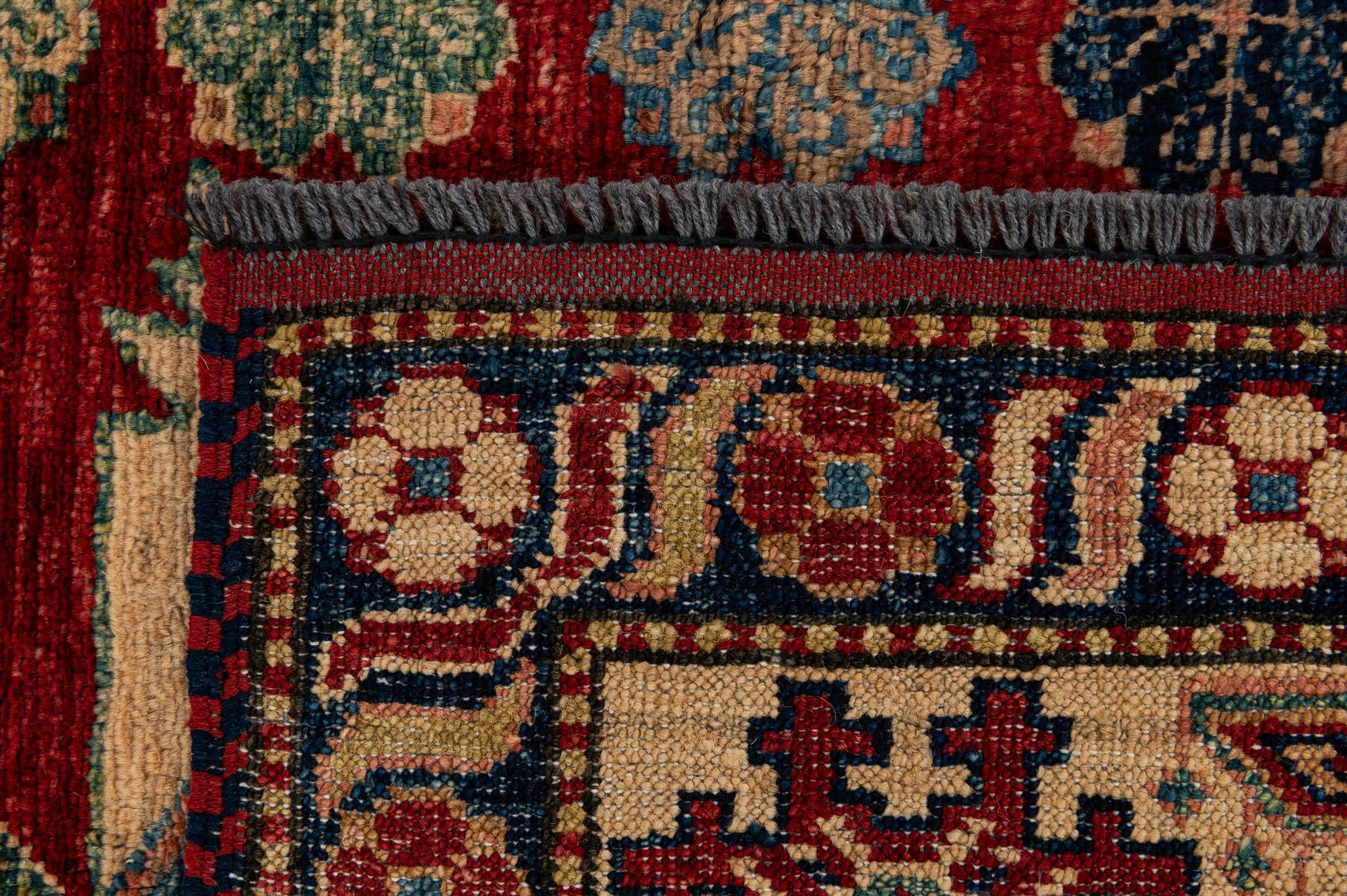 4' 2 x 7' 4 Hand Knotted Kazak Wool Rug