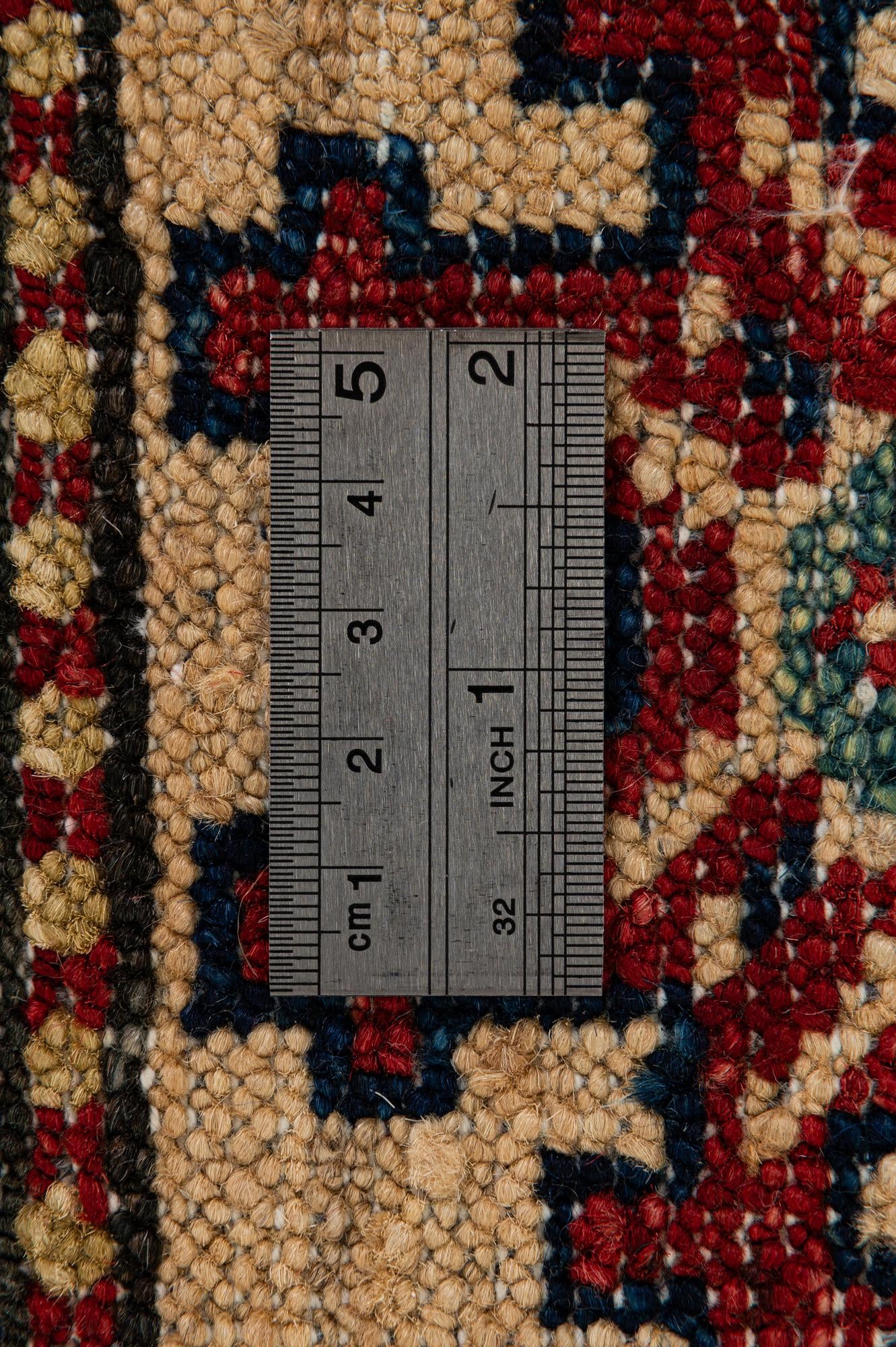 4' 2 x 7' 4 Hand Knotted Kazak Wool Rug