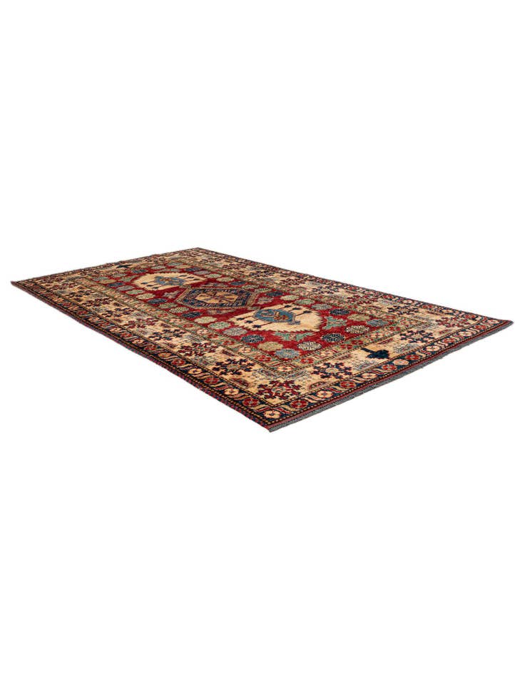 Detail image of 4' 2 x 7' 4  Hand Knotted Kazak Wool Rug