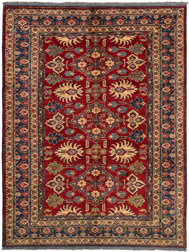 4' 10 x 6' 4 Hand Knotted Kazak Wool Rug