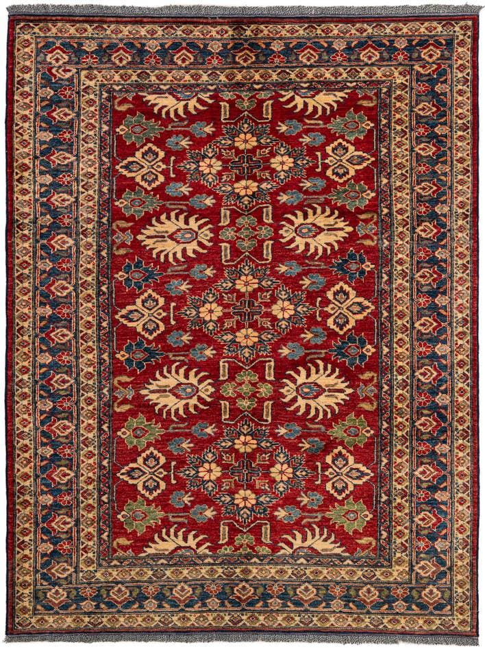 Detail image of 4' 10 x 6' 4 Hand Knotted Kazak Wool Rug