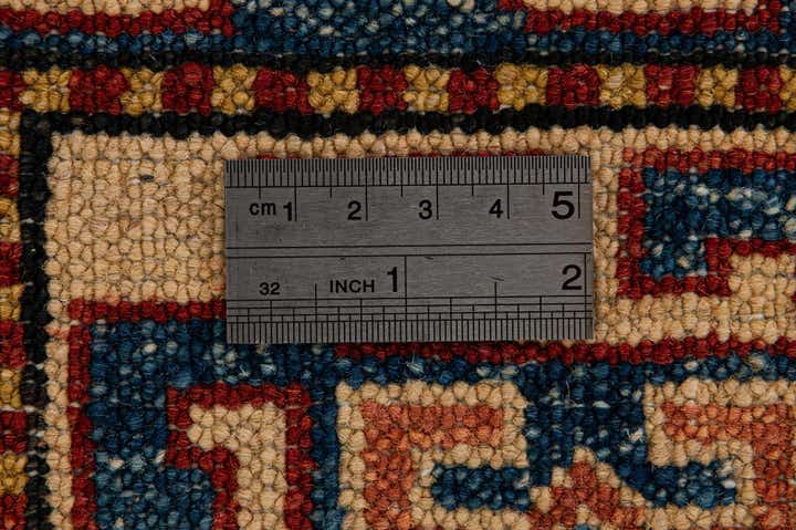 4' 3 x 6' 1 Hand Knotted Kazak Wool Rug