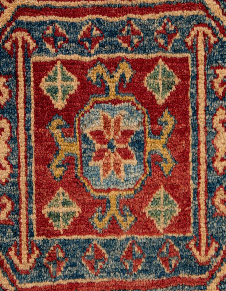 Detail image of 4' 3 x 6' 1  Hand Knotted Kazak Wool Rug