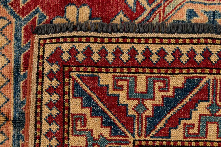 4' 5 x 6' 10 Hand Knotted Kazak Wool Rug