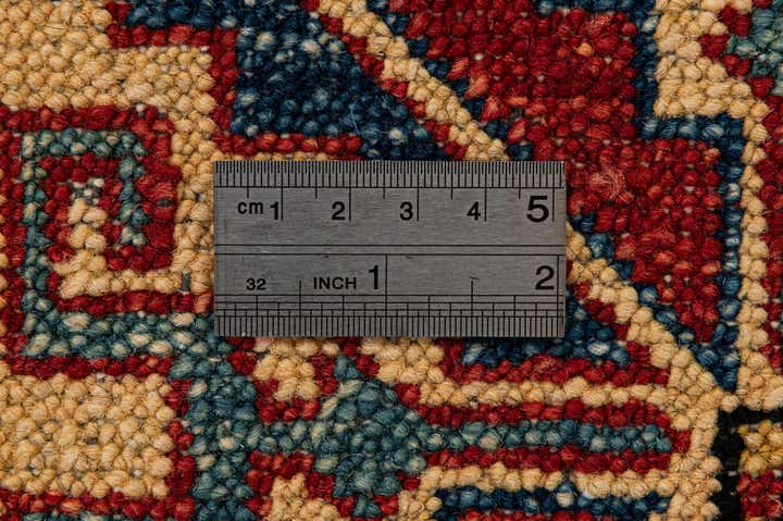 4' 5 x 6' 10 Hand Knotted Kazak Wool Rug