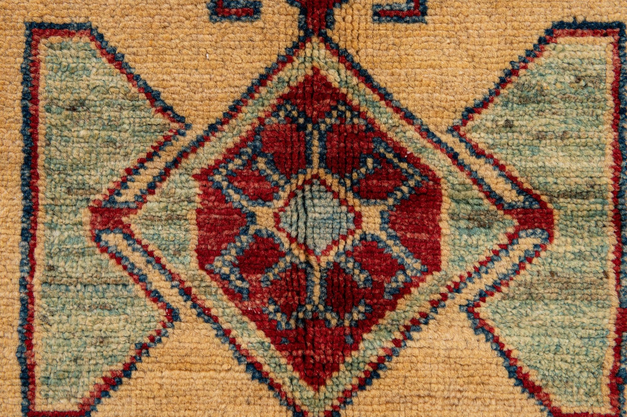 4' 5 x 6' 10 Hand Knotted Kazak Wool Rug