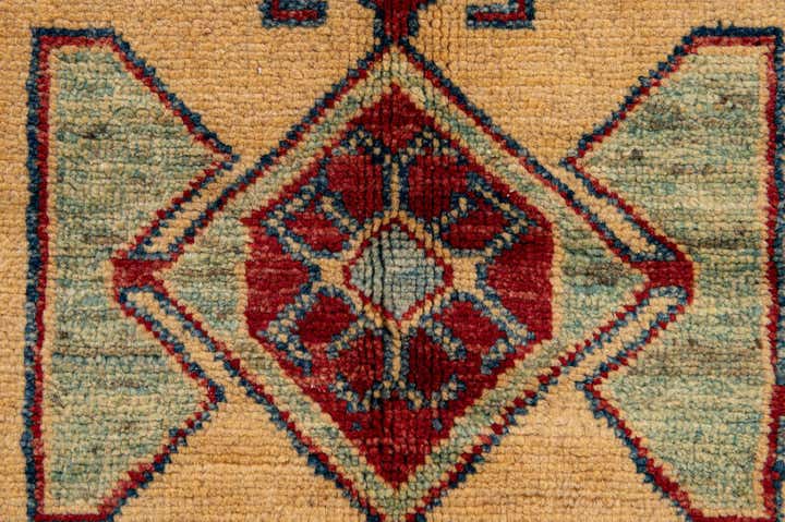 4' 5 x 6' 10 Hand Knotted Kazak Wool Rug