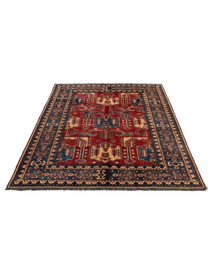 Detail image of 5' 2 x 6' 9 Hand Knotted Kazak Wool Rug