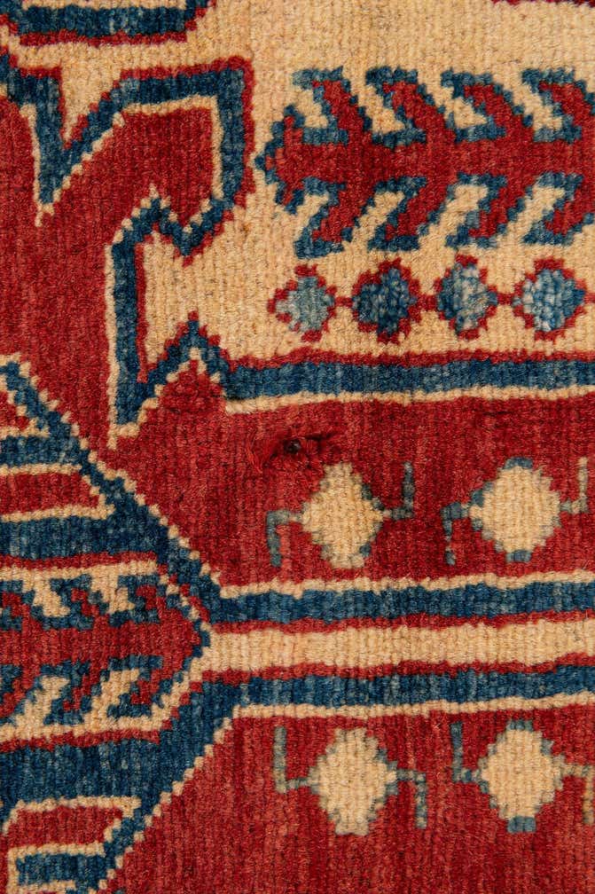 5' 2 x 6' 9 Hand Knotted Kazak Wool Rug
