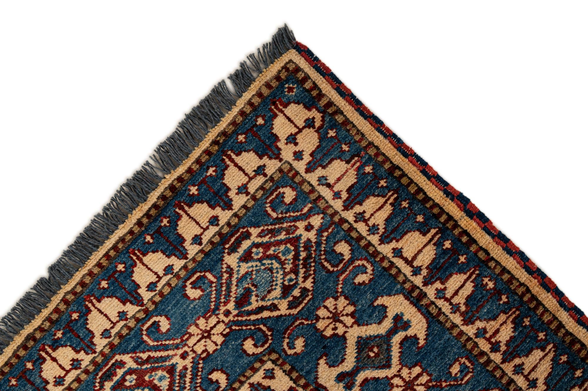 5' 2 x 6' 9 Hand Knotted Kazak Wool Rug