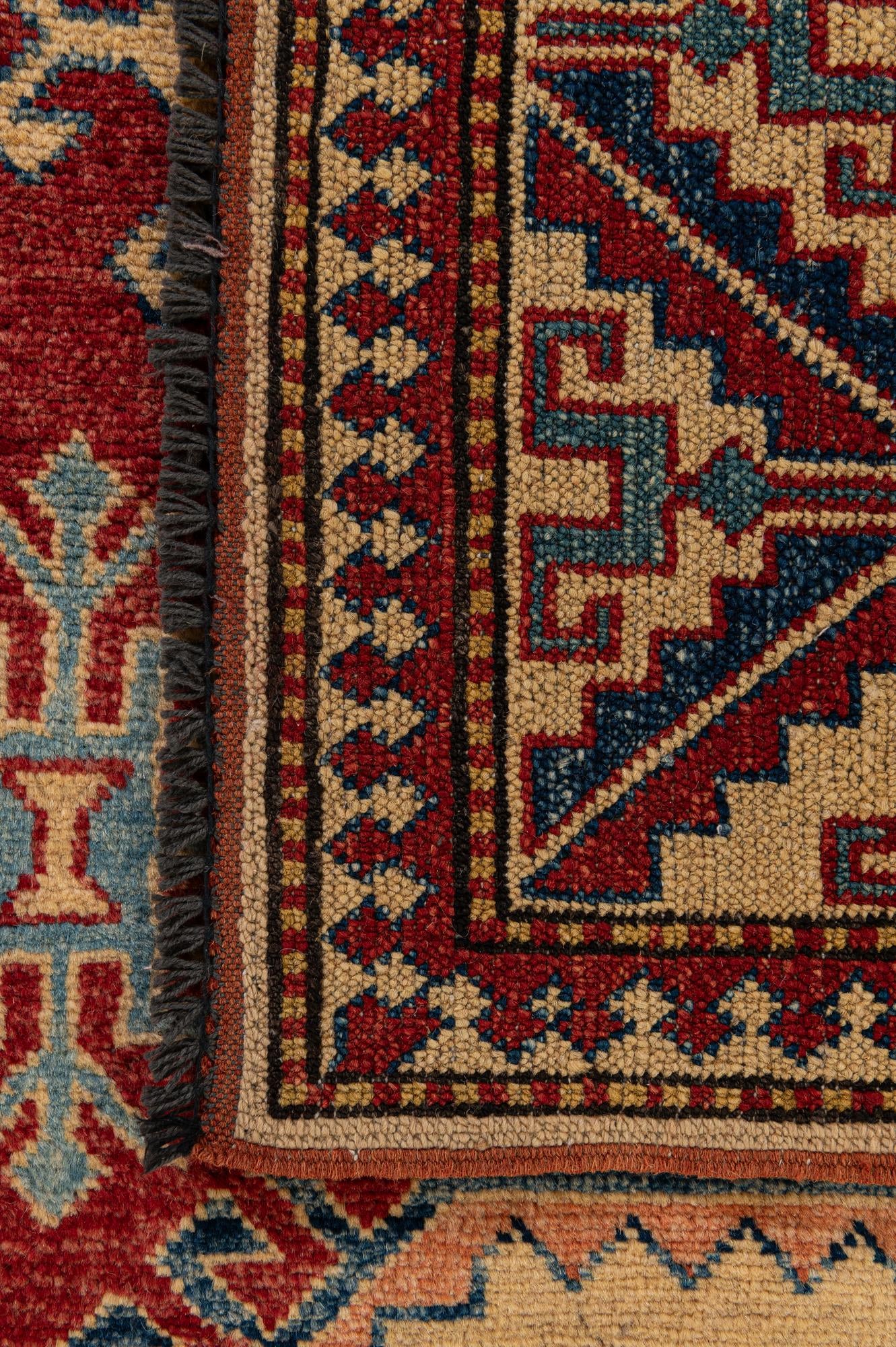 4' 4 x 6' 9 Hand Knotted Kazak Wool Rug