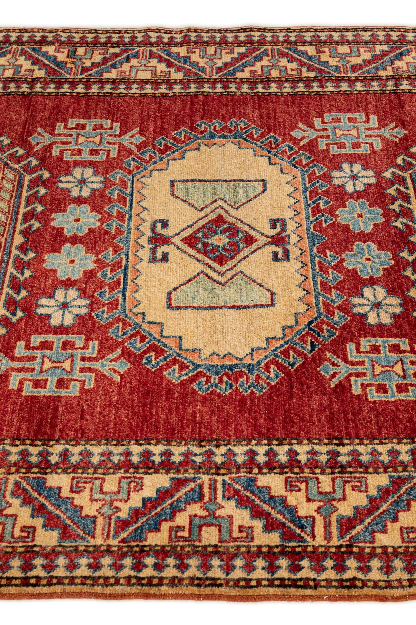 4' 4 x 6' 9 Hand Knotted Kazak Wool Rug