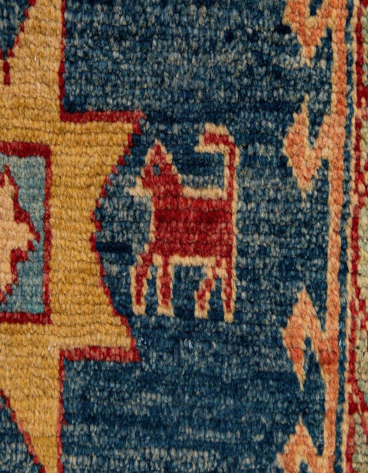 Detail image of 4' 4 x 6' 9  Hand Knotted Kazak Wool Rug