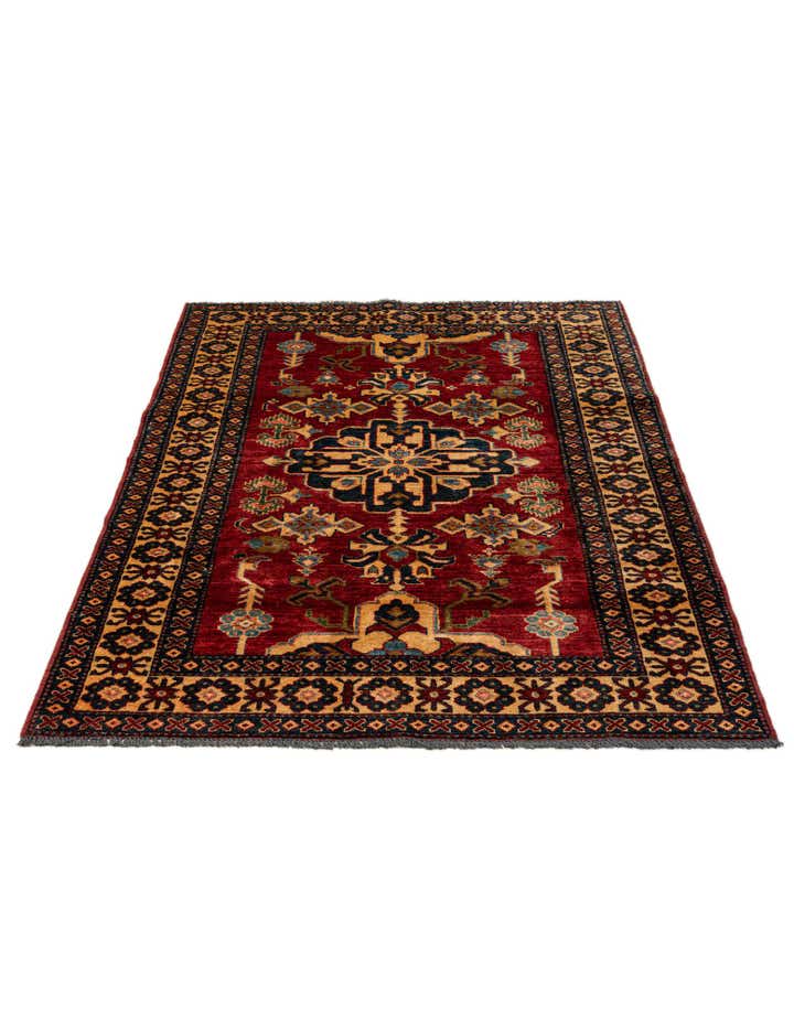 4' 3 x 5' 8 Hand Knotted Kazak Wool Rug