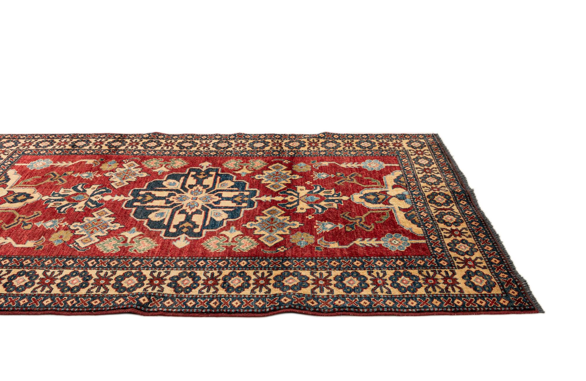4' 3 x 5' 8 Hand Knotted Kazak Wool Rug