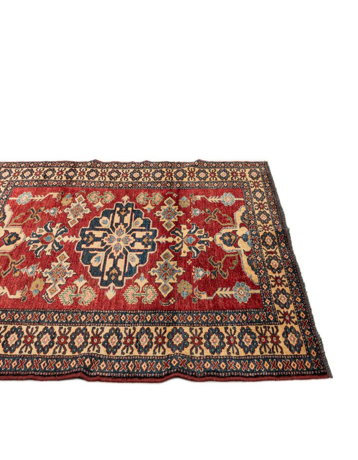 Detail image of 4' 3 x 5' 8  Hand Knotted Kazak Wool Rug