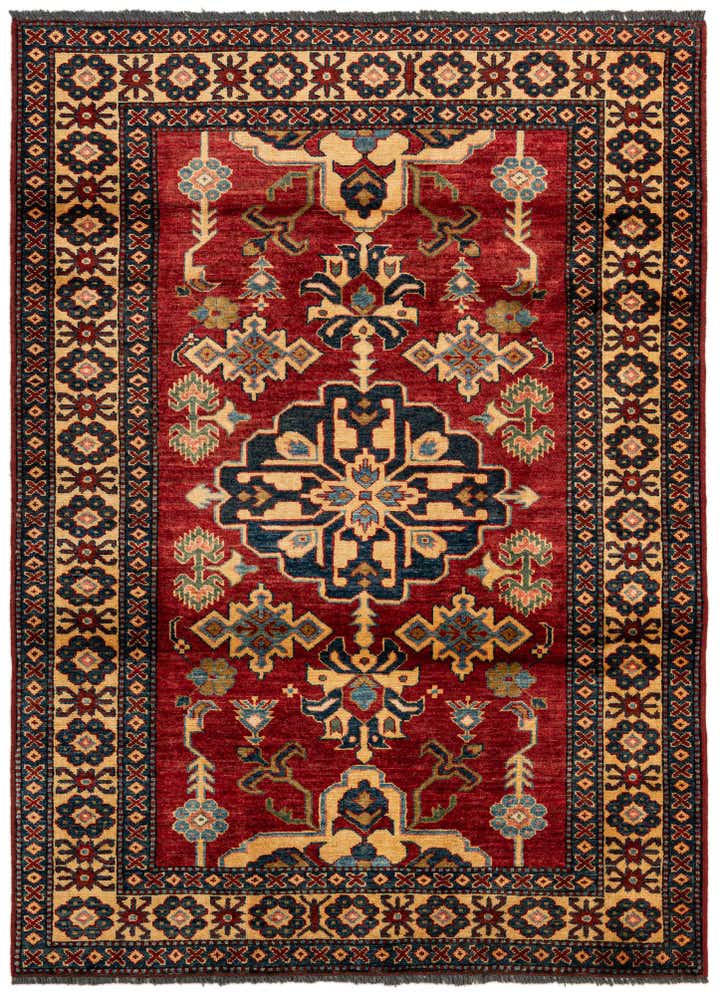 4' 3 x 5' 8 Hand Knotted Kazak Wool Rug