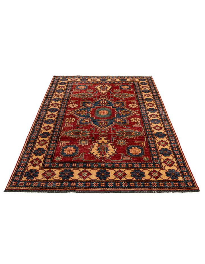 4' 6 x 6' 10 Hand Knotted Kazak Wool Rug