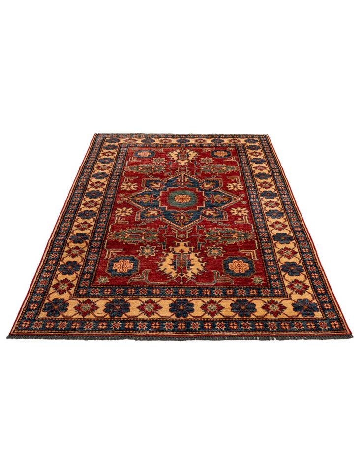 Detail image of 4' 6 x 6' 10 Hand Knotted Kazak Wool Rug