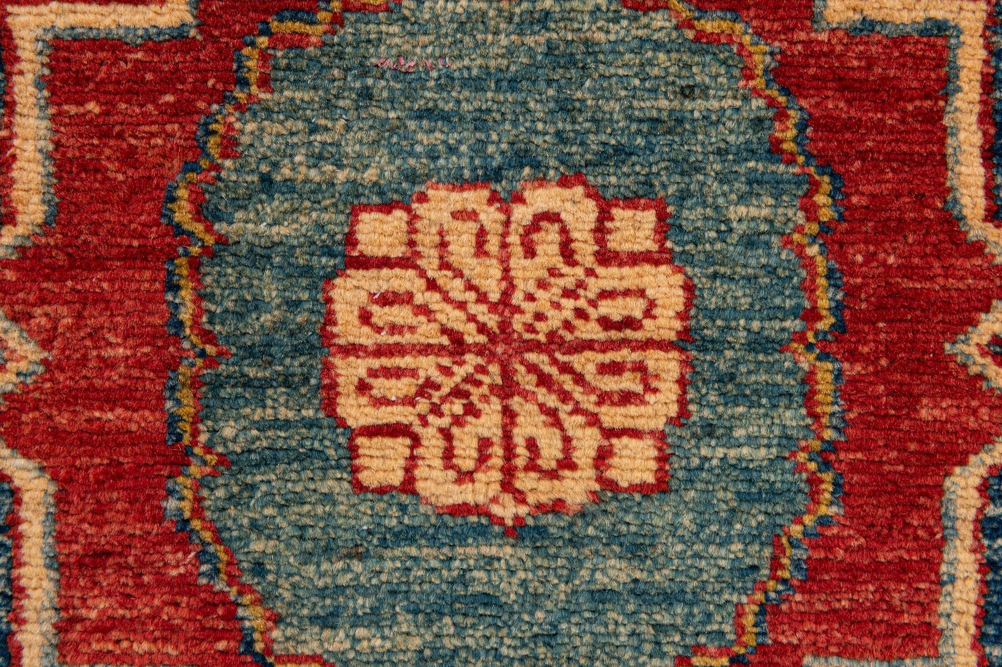 4' 6 x 6' 10 Hand Knotted Kazak Wool Rug