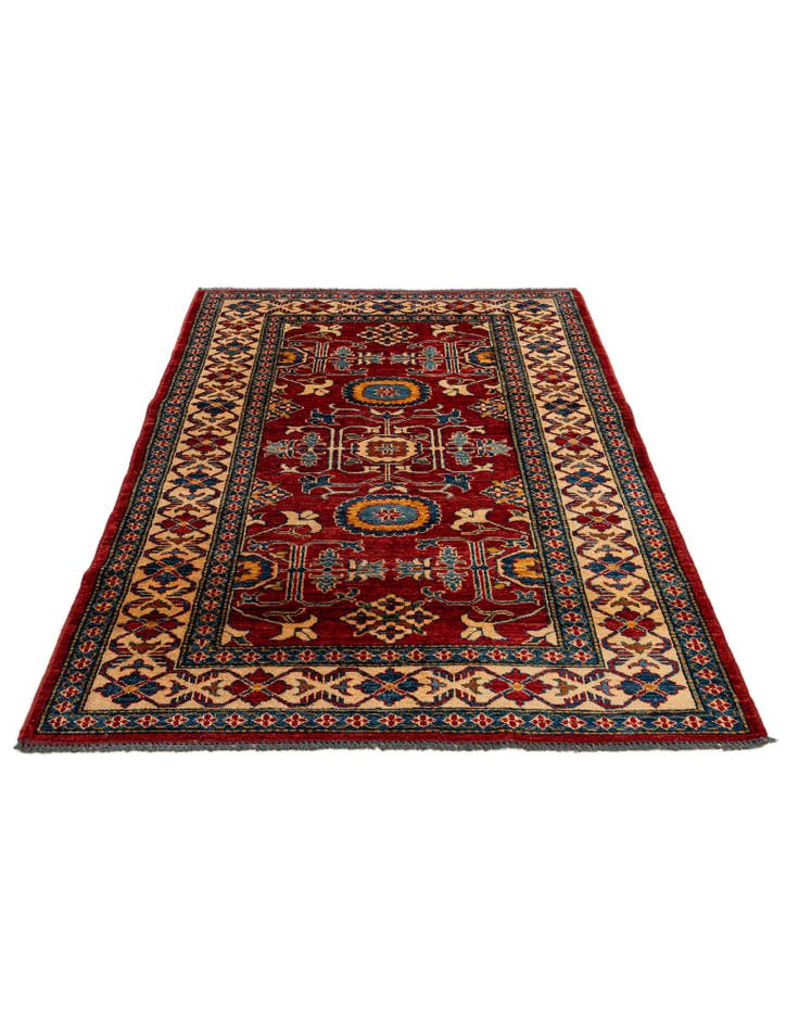 Detail image of 4' x 6' Hand Knotted Kazak Wool Rug