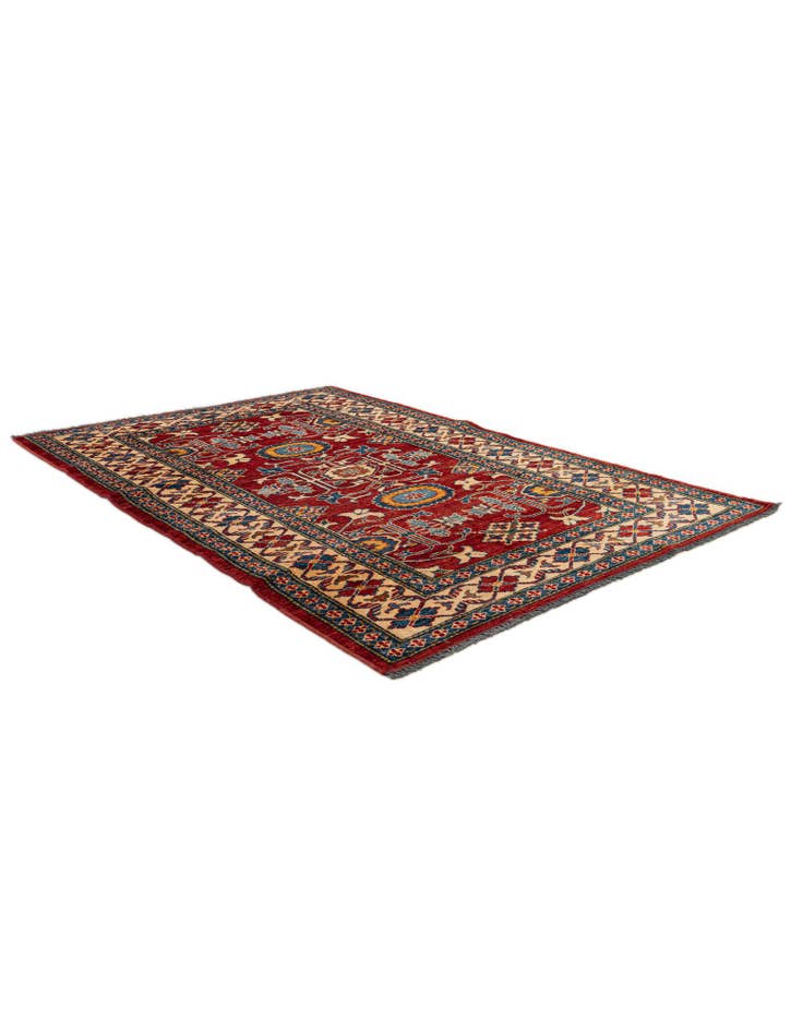 Detail image of 4' x 6' Hand Knotted Kazak Wool Rug